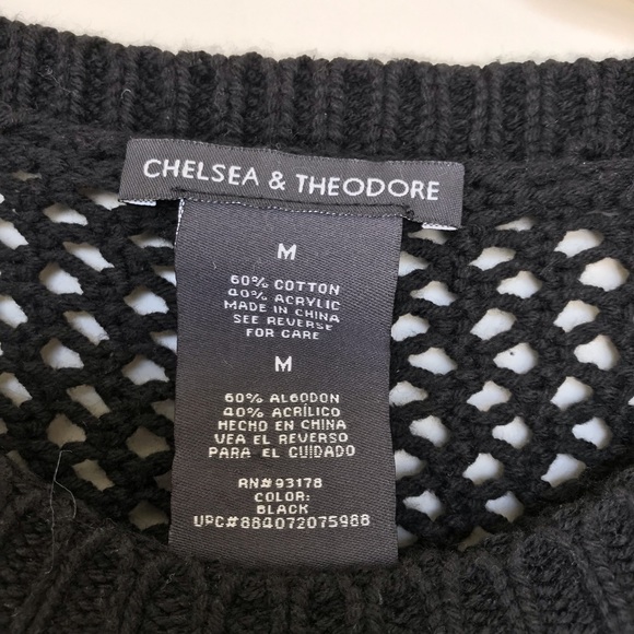 Chelsea & Theodore | Crochet Crew Neck Sweater - Picture 3 of 4